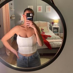 Brand new never worn nasty gal white corset. Originally $78. Size small.